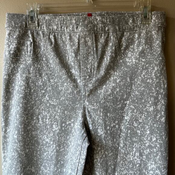 SPANX Jean-ish Ankle Leggings Slimming Stretch Speckled Gray Women's Large - Picture 3 of 10
